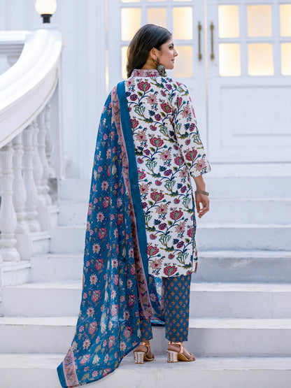 Cotton Kurti Pant Dupatta Ensemble | Festive Edition | Ready to Wear