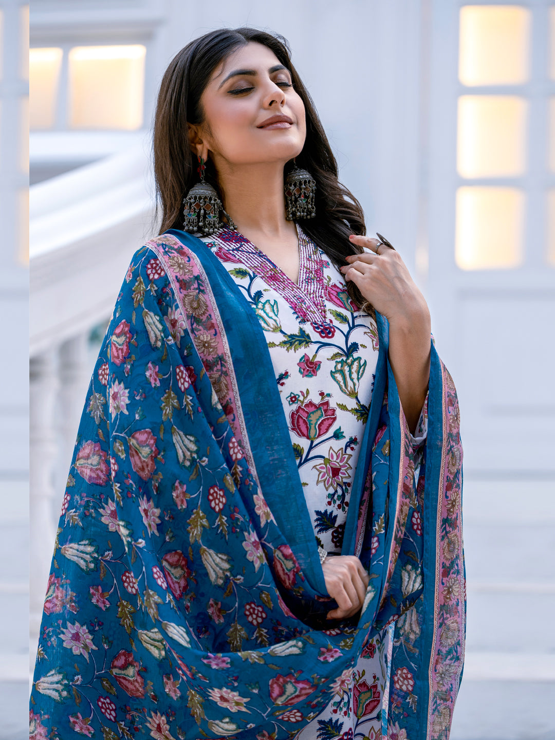 Cotton Kurti Pant Dupatta Ensemble | Festive Edition | Ready to Wear