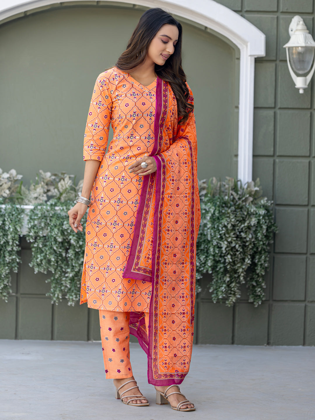 Trendy Cotton Kurti Set for Women | Festive Collection | 3-Piece Set