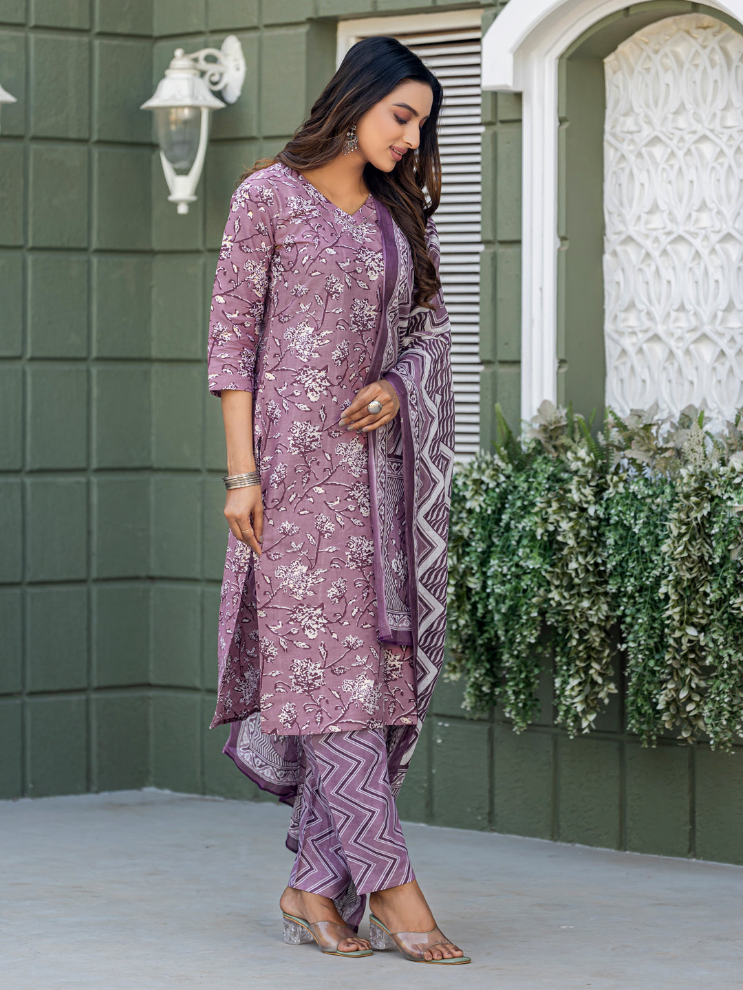 Elegant Cotton Kurti with Pant And Dupatta | Designer Festival Look