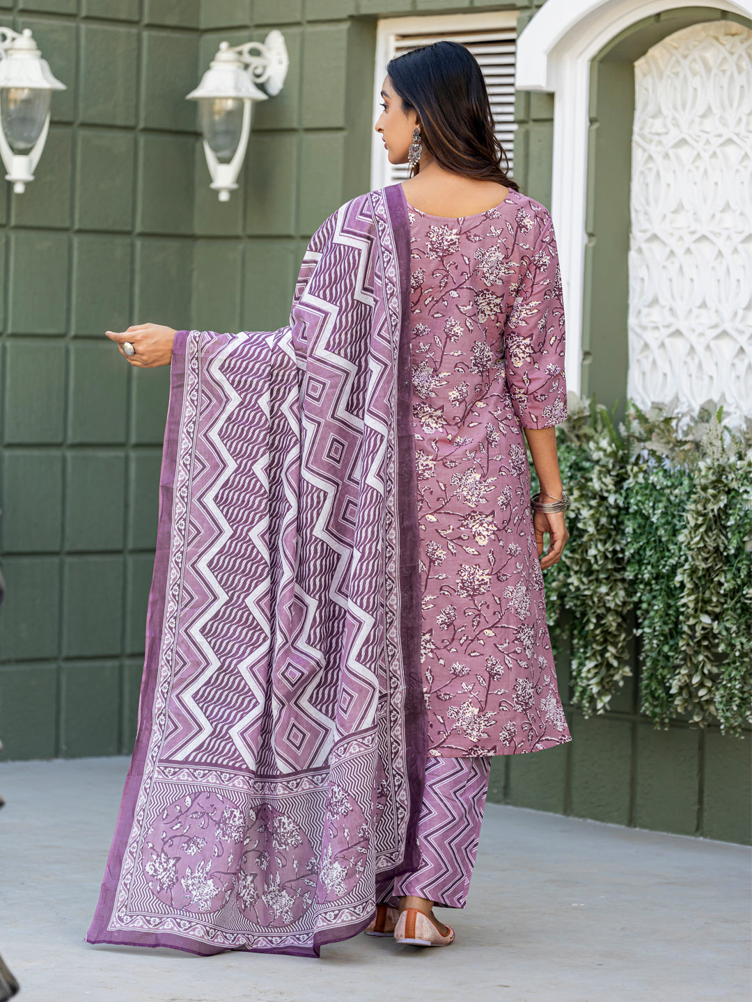 Elegant Cotton Kurti with Pant And Dupatta | Designer Festival Look