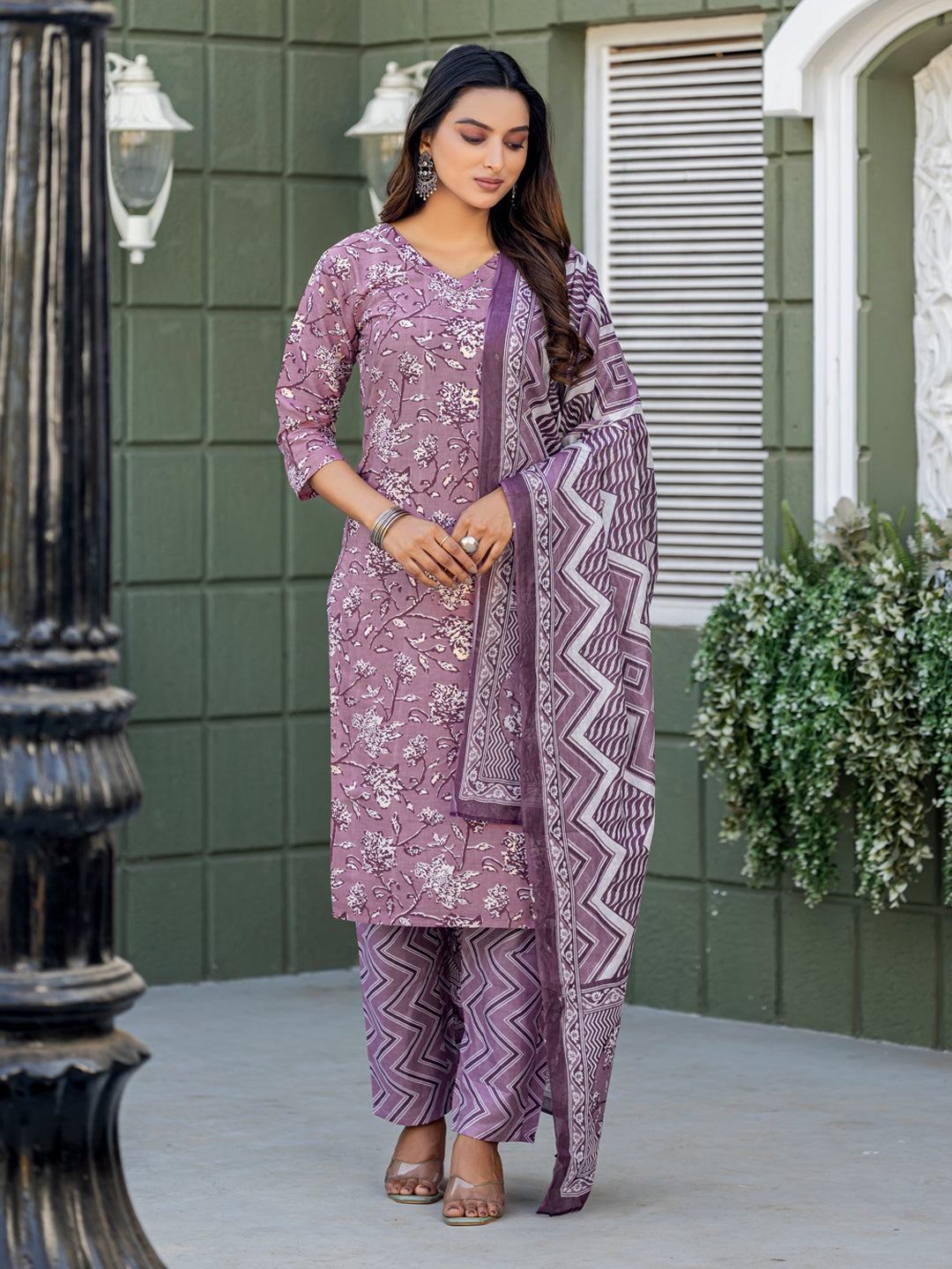 Elegant Cotton Kurti with Pant And Dupatta | Designer Festival Look
