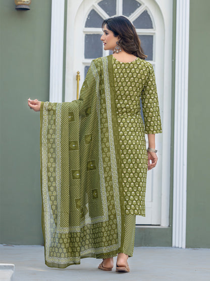 Readymade Kurti Set | Cotton Pant And Dupatta | Festival Favorite