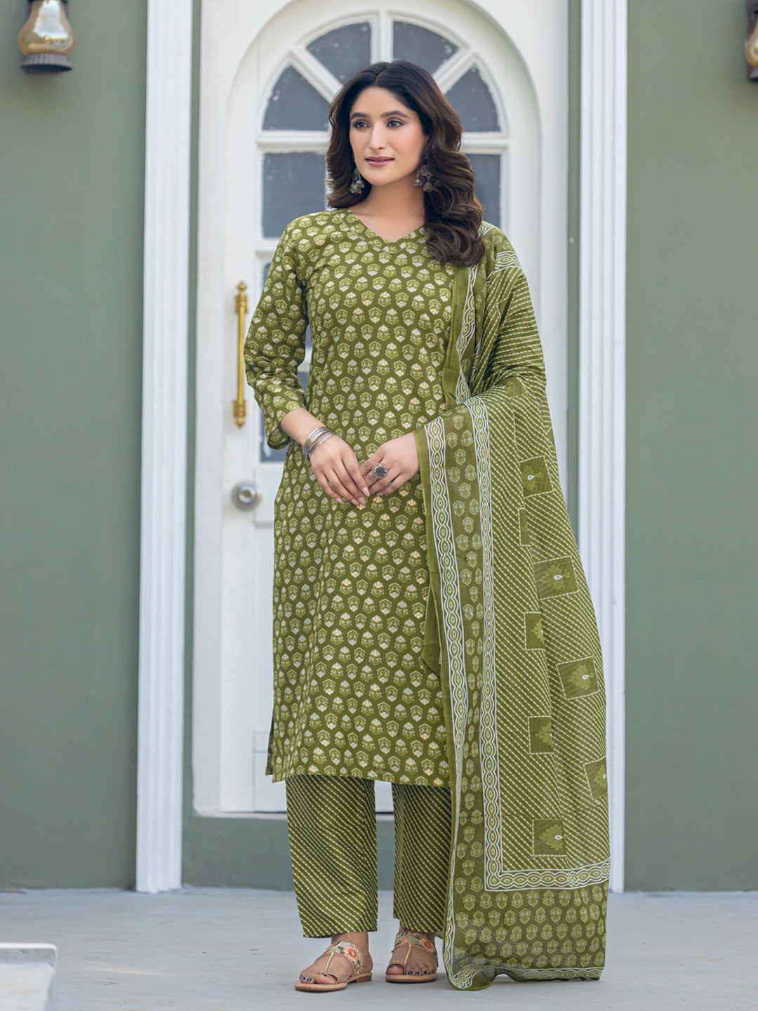Readymade Kurti Set | Cotton Pant And Dupatta | Festival Favorite