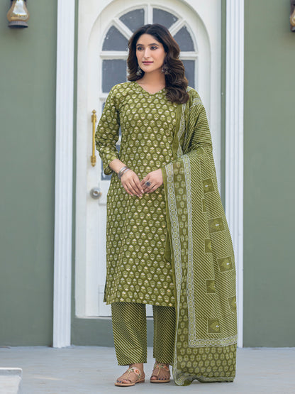 Readymade Kurti Set | Cotton Pant And Dupatta | Festival Favorite