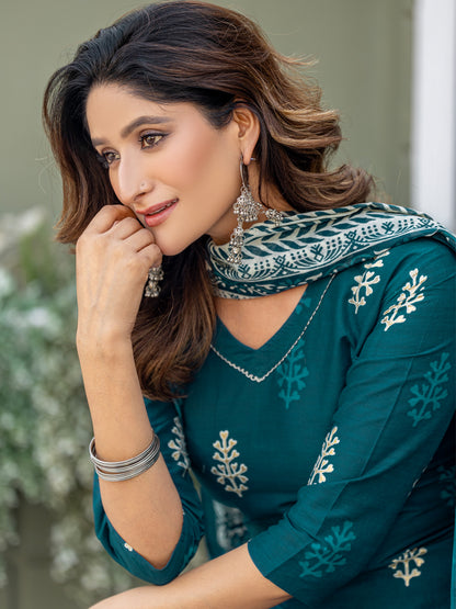 Cotton Kurti Set with Ethnic Print | Fully Stitched | Festive Must-Have