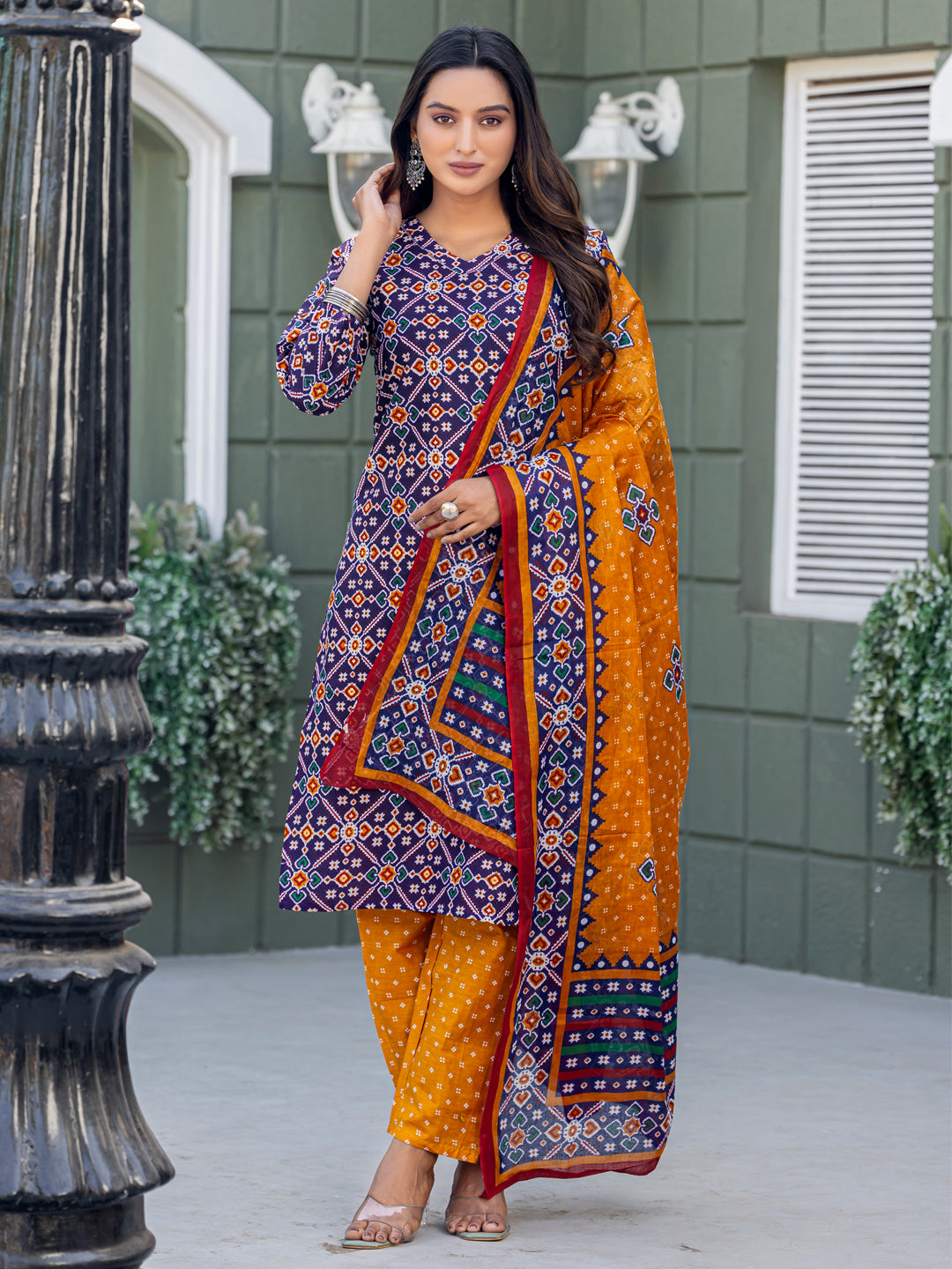 Vibrant Festive Wear Kurti Set | Cotton Comfort | Stylish Design