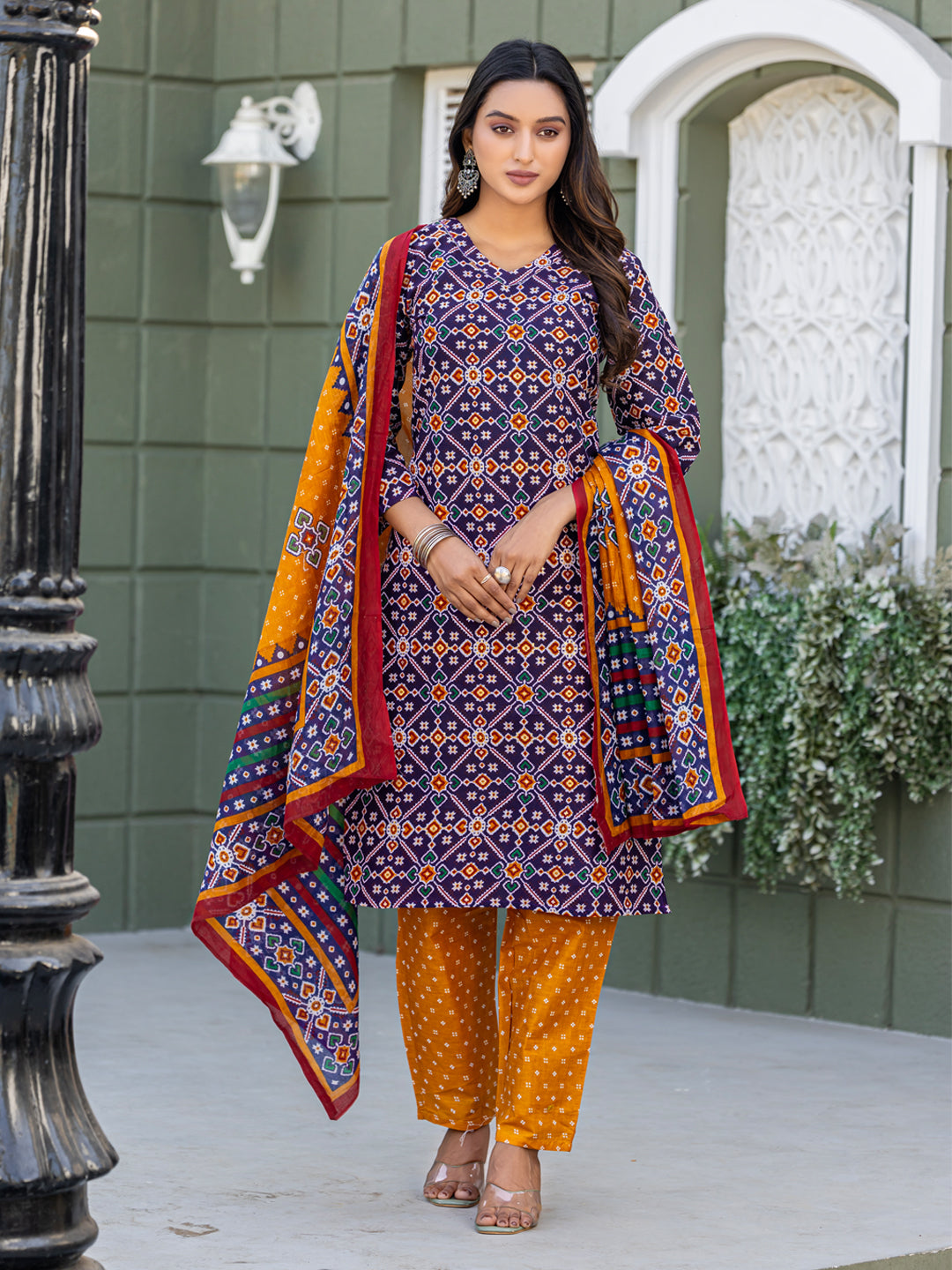 Vibrant Festive Wear Kurti Set | Cotton Comfort | Stylish Design