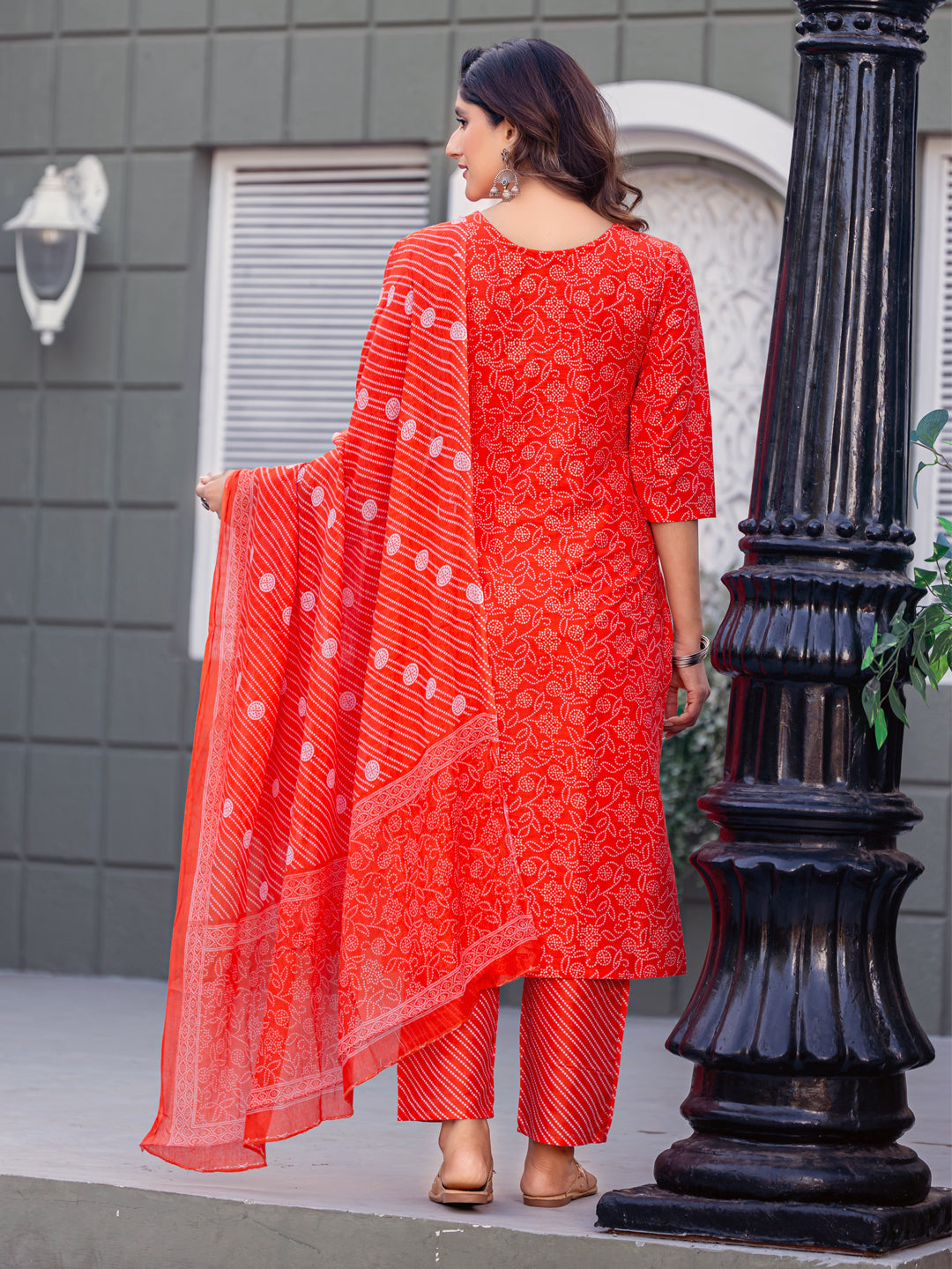 Women’s Cotton Kurti Set | Pant And Dupatta | Party/Festival Wear