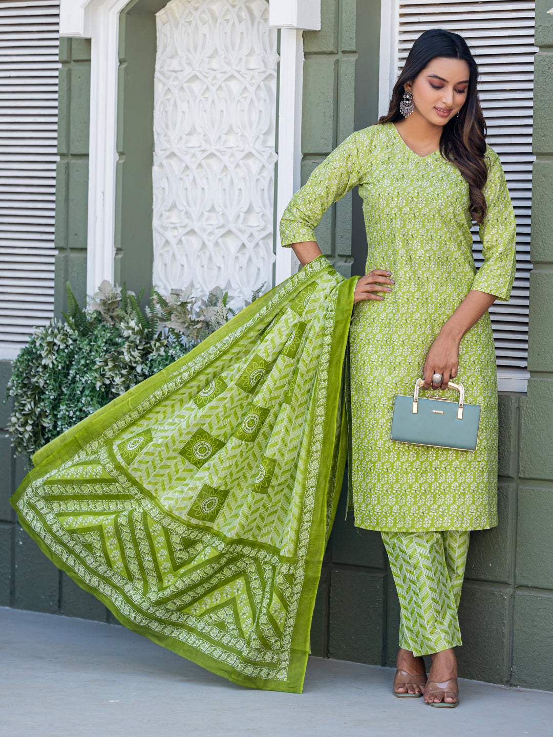 Traditional Meets Trendy | Cotton Kurti Set with Dupatta
