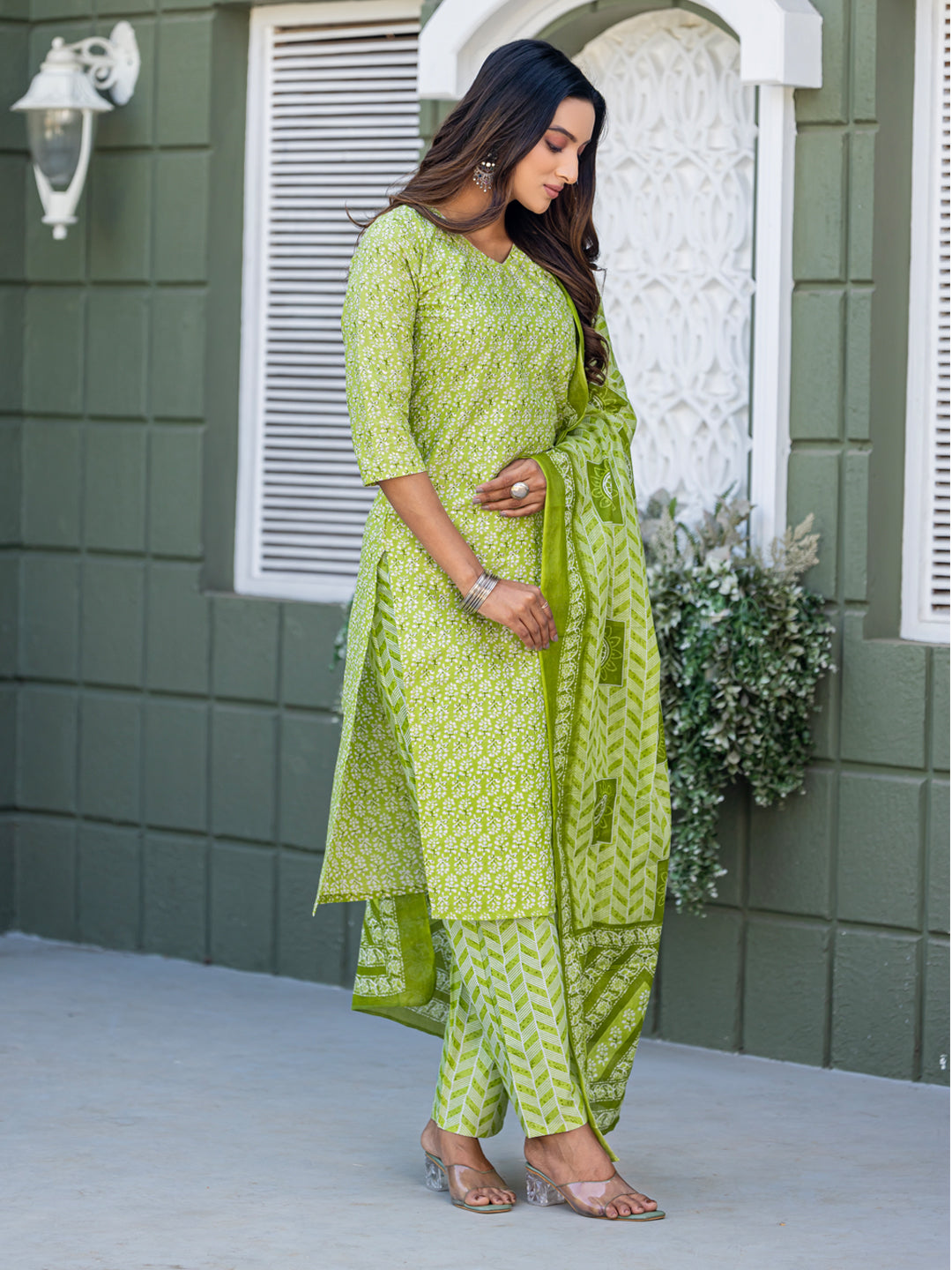 Traditional Meets Trendy | Cotton Kurti Set with Dupatta
