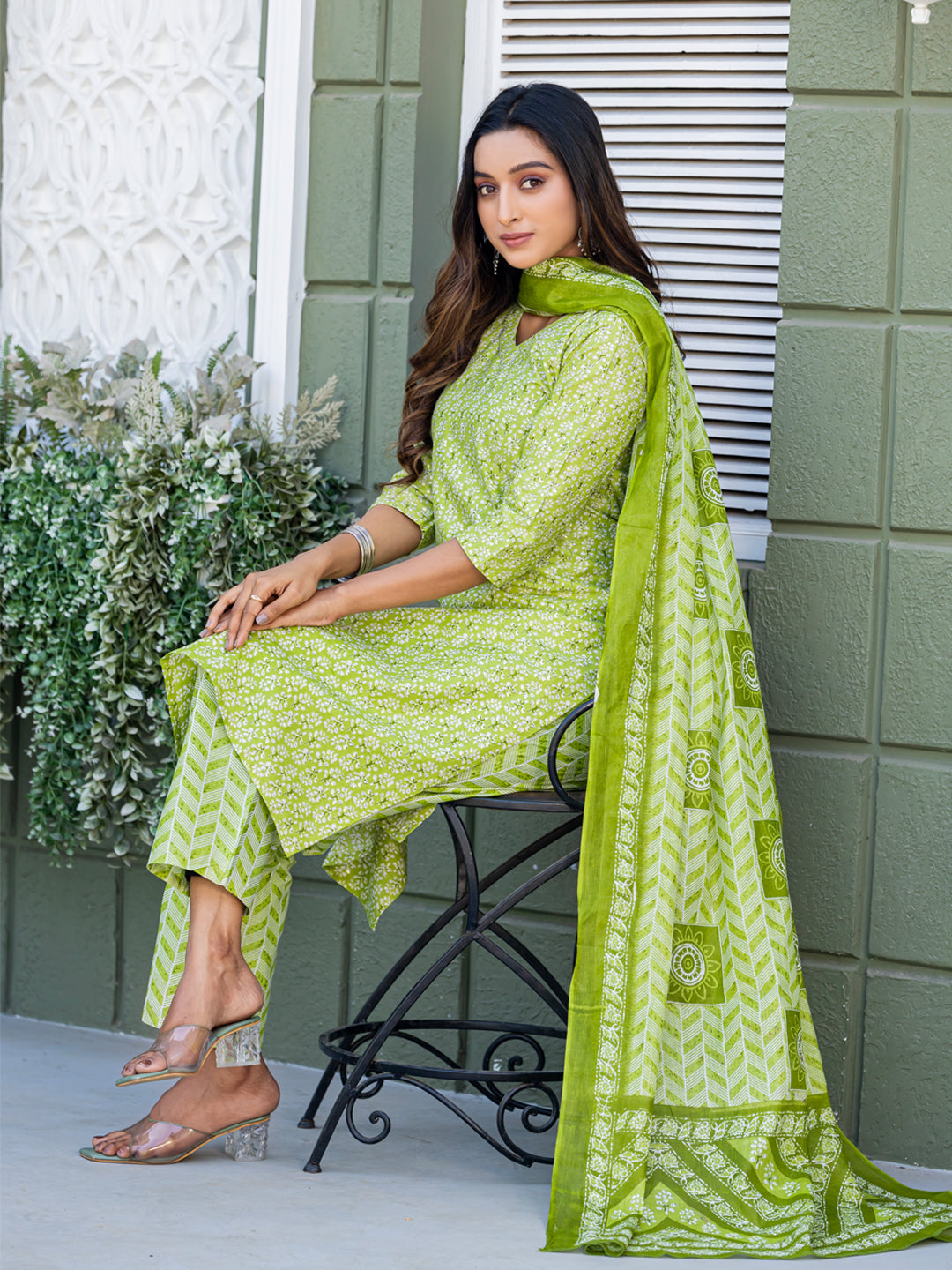 Traditional Meets Trendy | Cotton Kurti Set with Dupatta