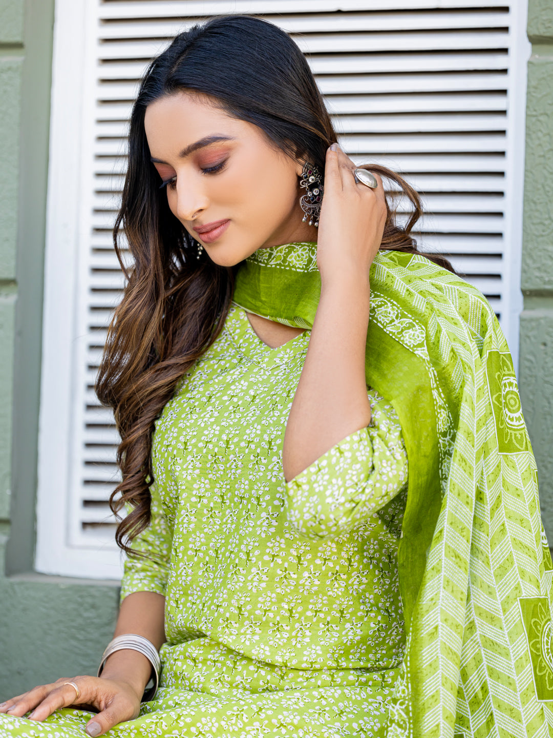 Traditional Meets Trendy | Cotton Kurti Set with Dupatta