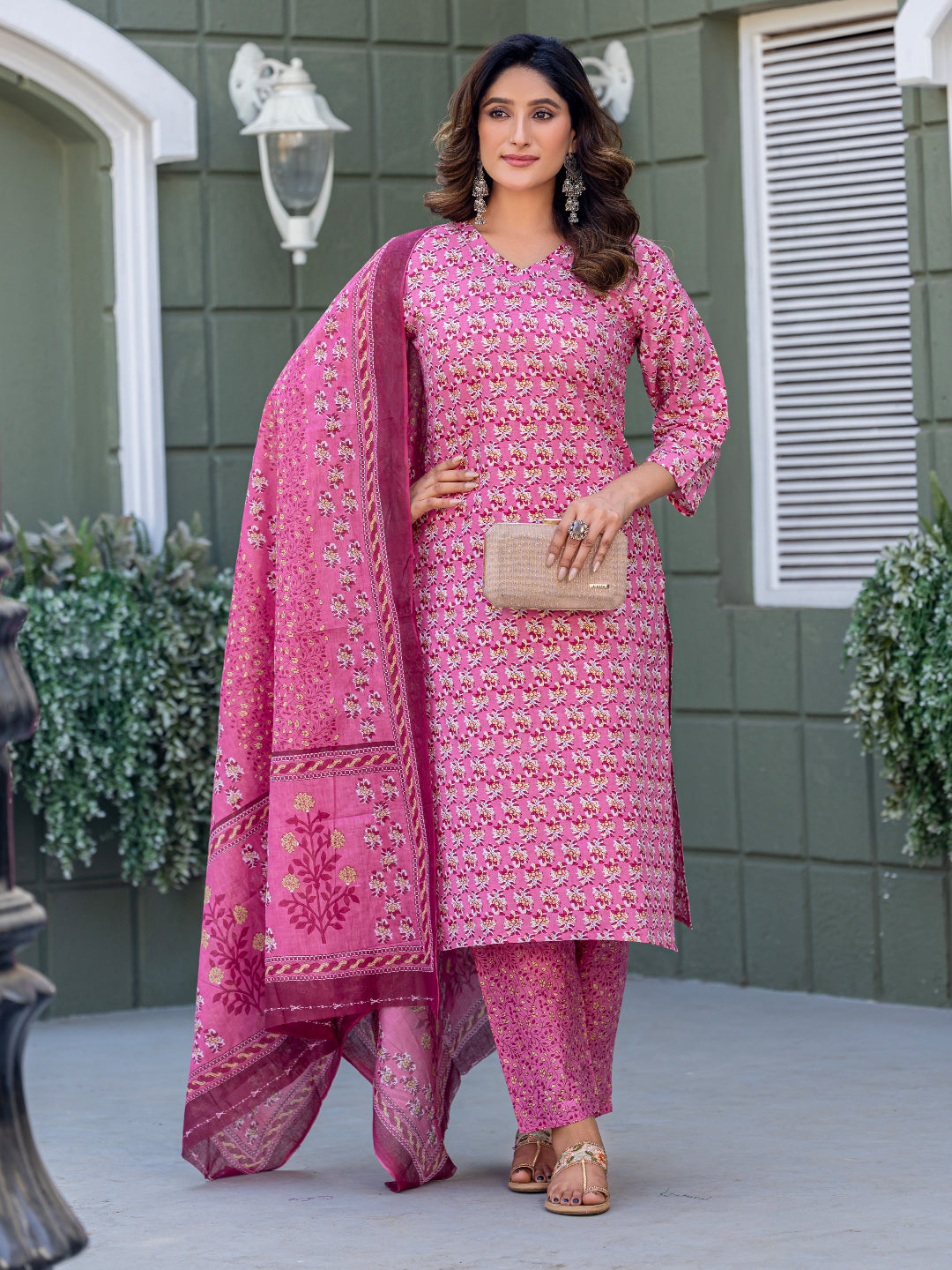 3-Piece Designer Cotton Kurti Set | Ready for Festival Season