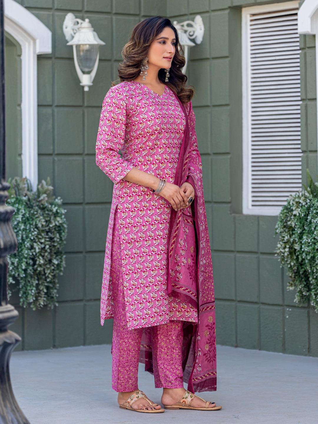 3-Piece Designer Cotton Kurti Set | Ready for Festival Season