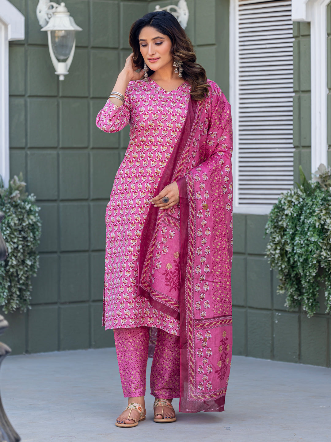 3-Piece Designer Cotton Kurti Set | Ready for Festival Season
