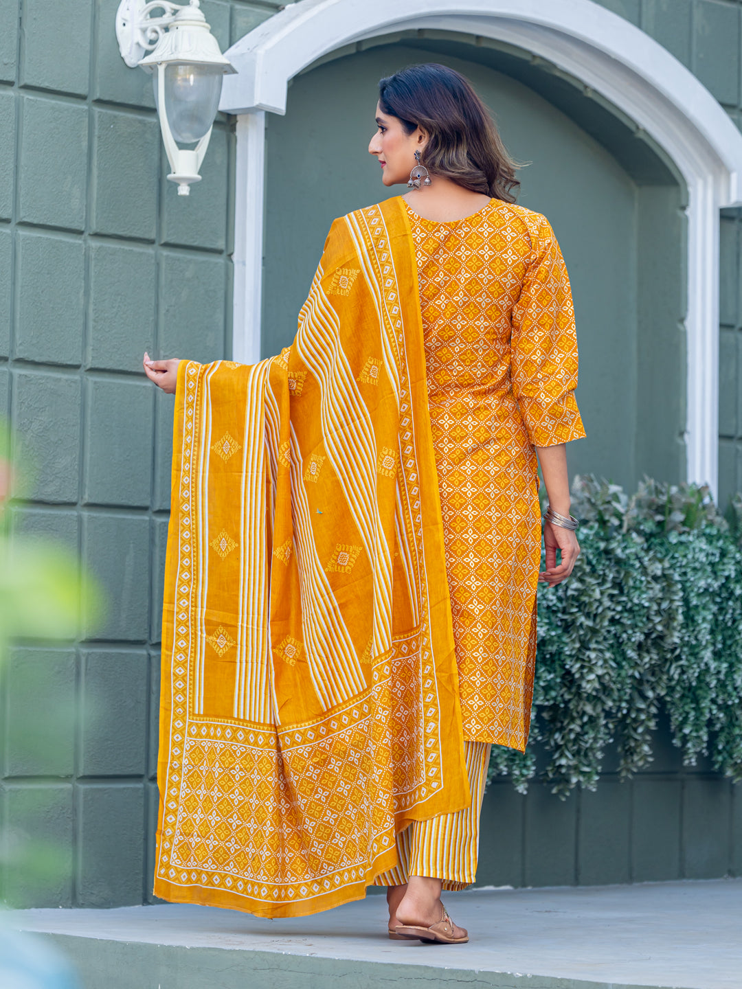 Classic Festive Look | Cotton Kurti + Pant + Dupatta | Fully Ready