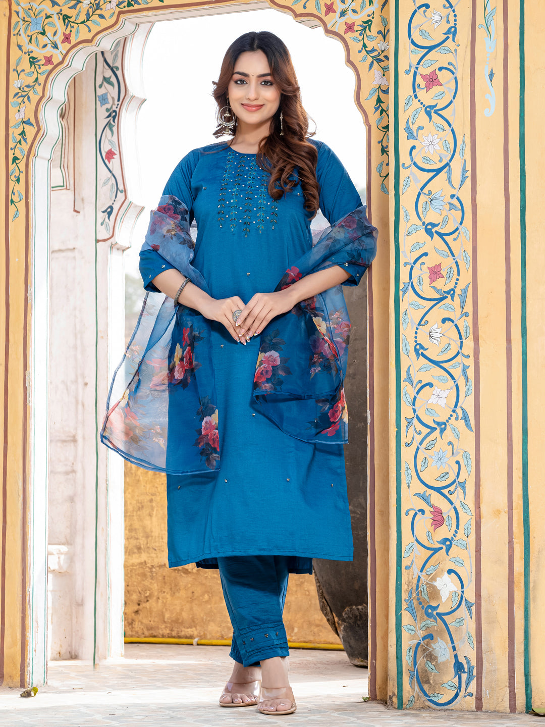 Readymade Festival Kurti Set | Pant And Dupatta Combo | Cotton Comfort