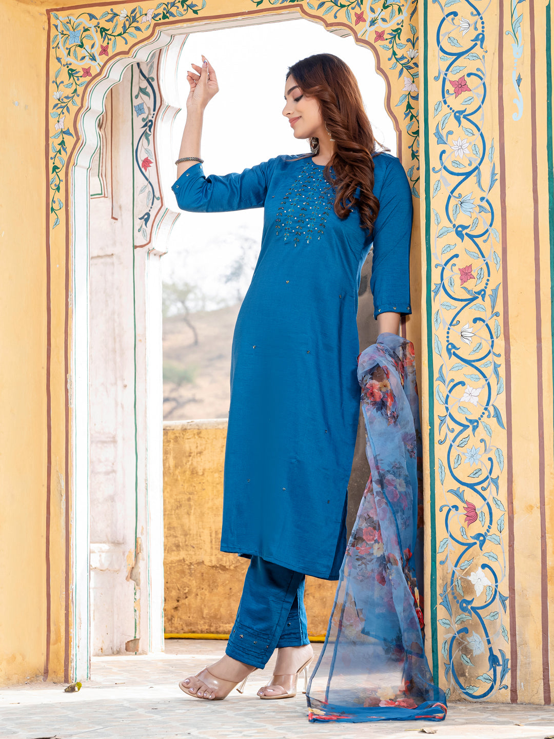 Readymade Festival Kurti Set | Pant And Dupatta Combo | Cotton Comfort