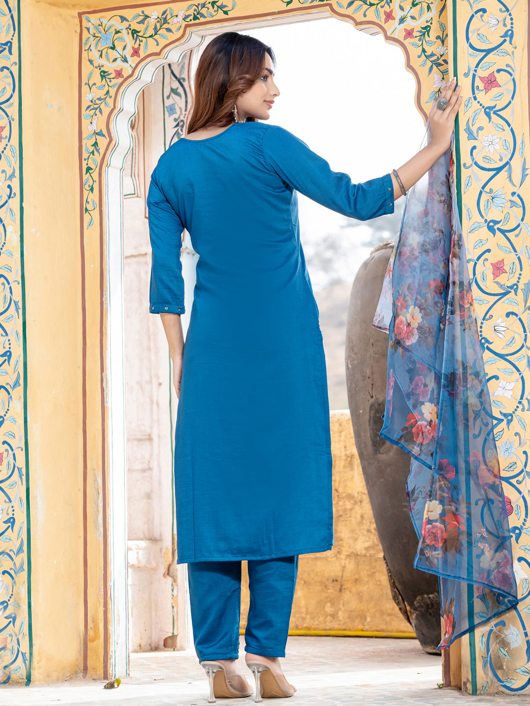 Readymade Festival Kurti Set | Pant And Dupatta Combo | Cotton Comfort