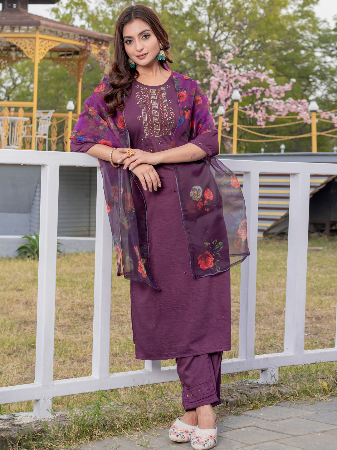 Festive Special Cotton Kurti Set | Elegant Design | Pant And Dupatta