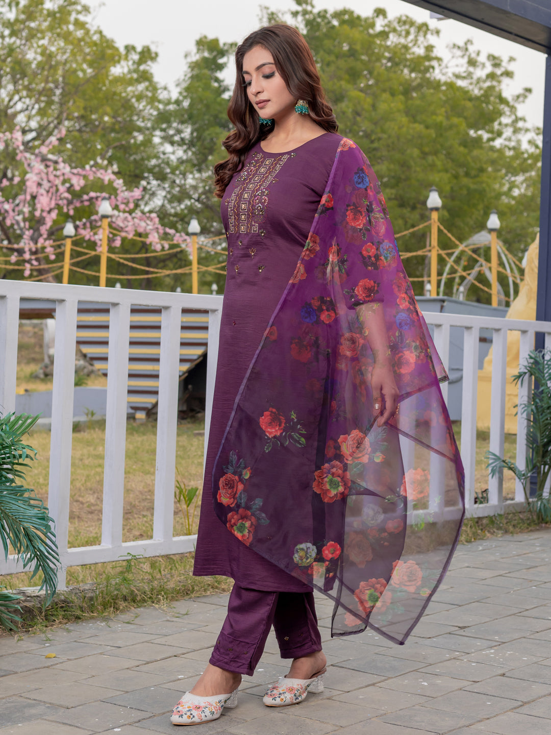 Festive Special Cotton Kurti Set | Elegant Design | Pant And Dupatta