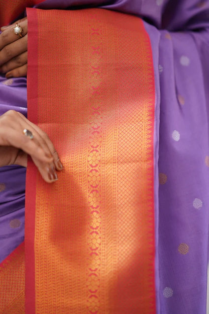 GoldEdge: Banarasi Silk Saree with Copper Zari And Statement Jacquard Border