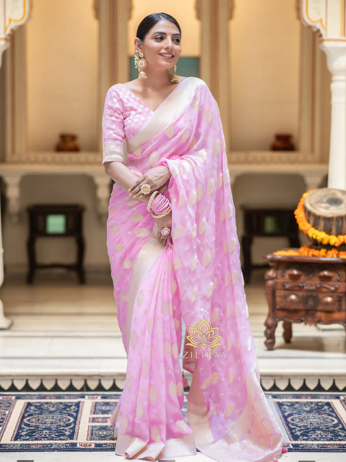 Drape And Dominate - Silk Saree with Luxe Jacquard Game-Minimum Qty -10 Pic