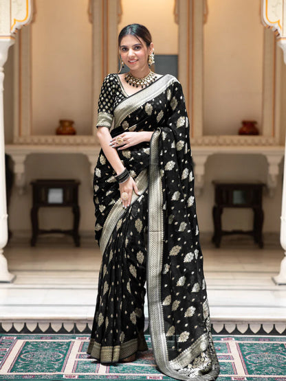 Drape And Dominate - Silk Saree with Luxe Jacquard Game-Minimum Qty -10 Pic