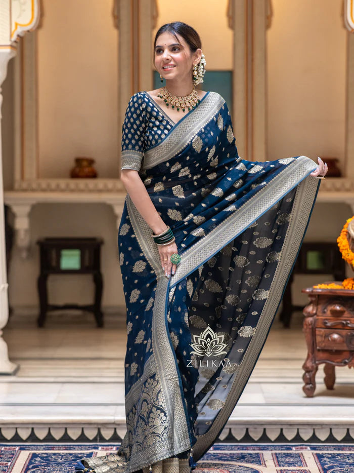 Drape And Dominate - Silk Saree with Luxe Jacquard Game-Minimum Qty -10 Pic