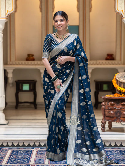 Drape And Dominate - Silk Saree with Luxe Jacquard Game-Minimum Qty -10 Pic