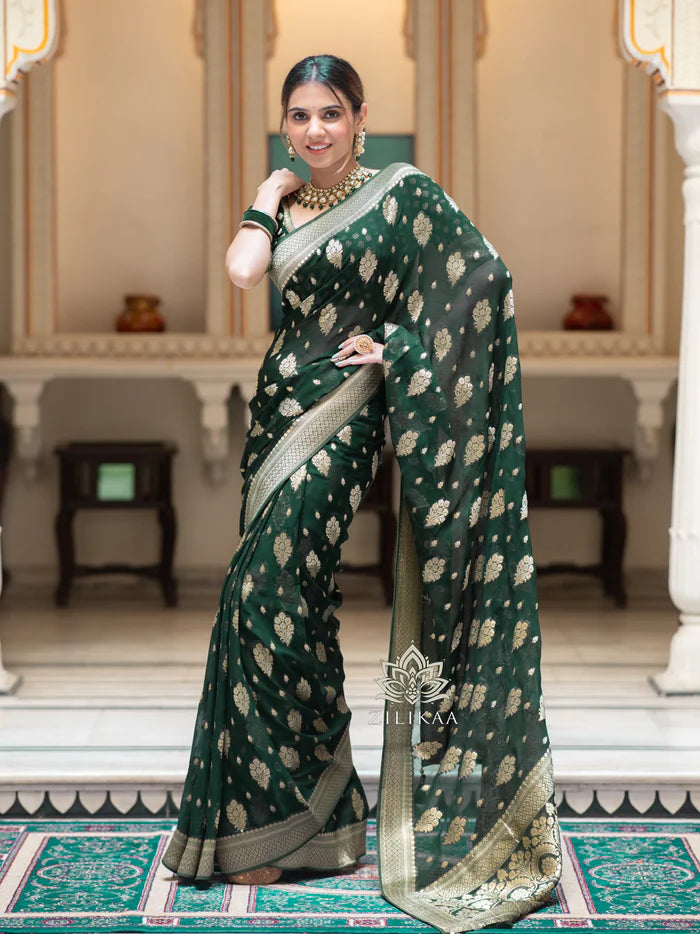 Drape And Dominate - Silk Saree with Luxe Jacquard Game-Minimum Qty -10 Pic