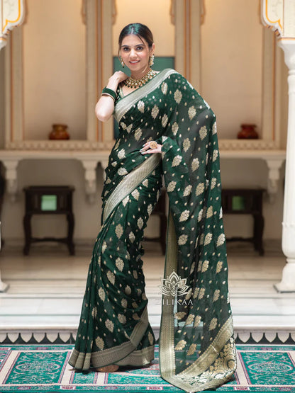 Drape And Dominate - Silk Saree with Luxe Jacquard Game-Minimum Qty -10 Pic