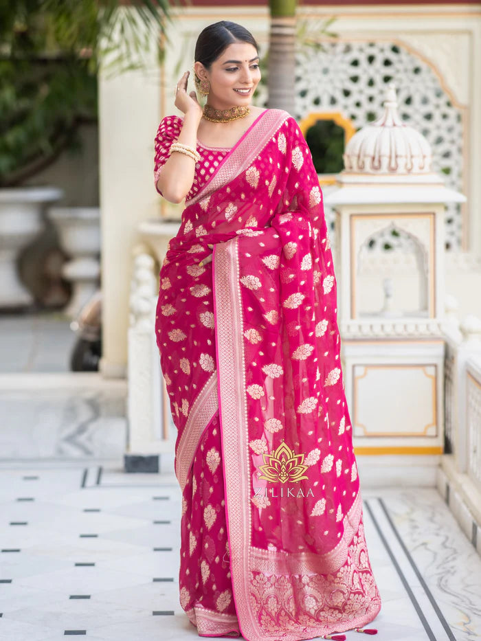 Drape And Dominate - Silk Saree with Luxe Jacquard Game-Minimum Qty -10 Pic