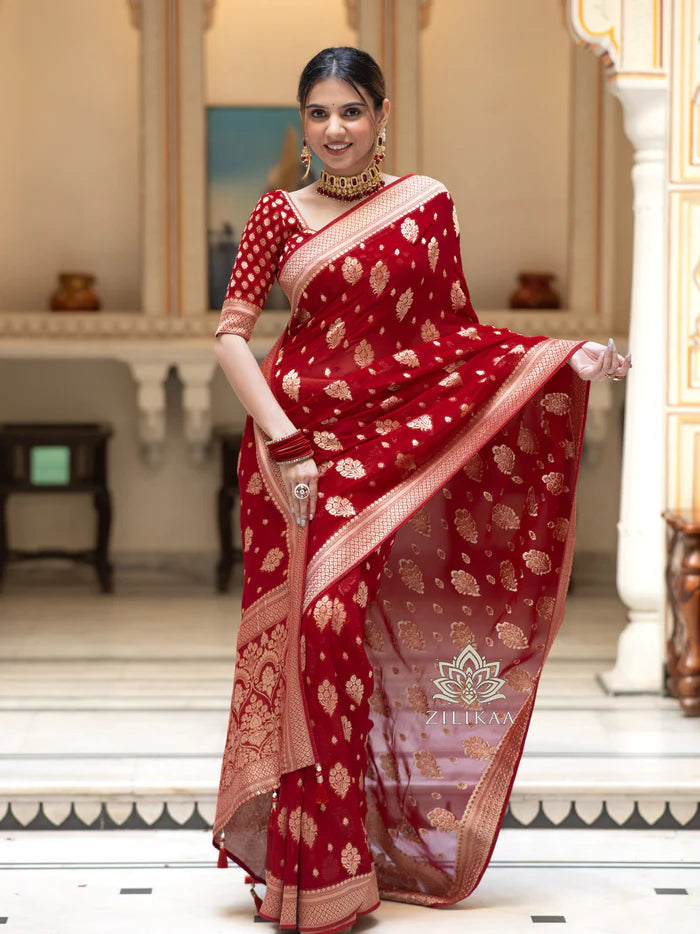 Drape And Dominate - Silk Saree with Luxe Jacquard Game-Minimum Qty -10 Pic