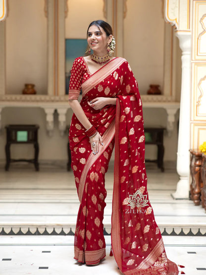 Drape And Dominate - Silk Saree with Luxe Jacquard Game-Minimum Qty -10 Pic