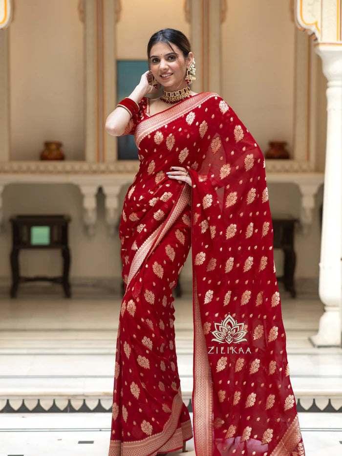 Drape And Dominate - Silk Saree with Luxe Jacquard Game-Minimum Qty -10 Pic