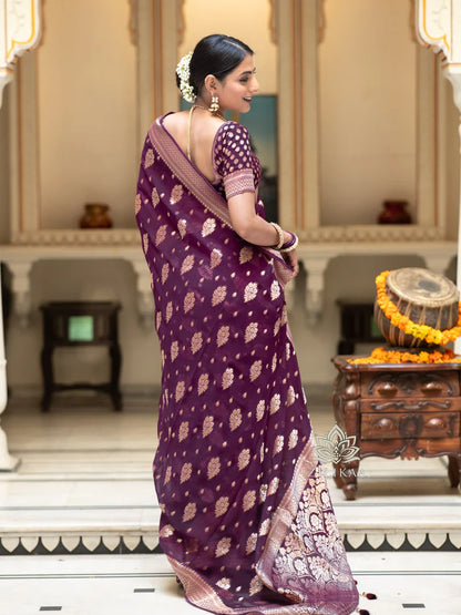 Drape And Dominate - Silk Saree with Luxe Jacquard Game-Minimum Qty -10 Pic