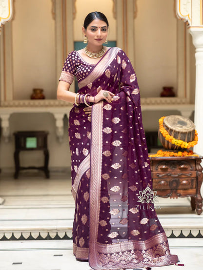 Drape And Dominate - Silk Saree with Luxe Jacquard Game-Minimum Qty -10 Pic
