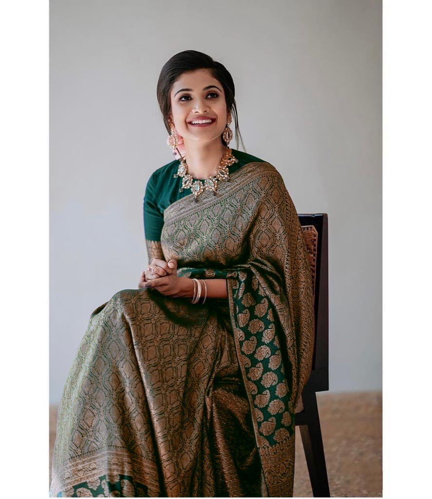 Vibe Check: Jacquard Border Silk Saree with Luxe Feels-Minimum Qty -10 Pic