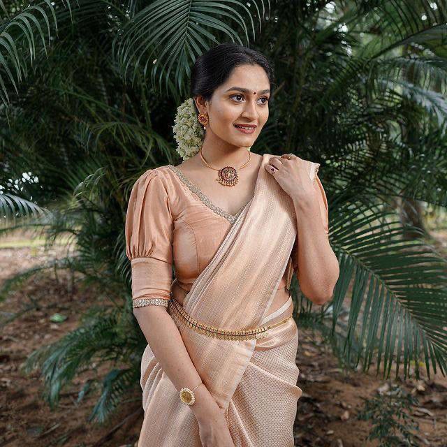 Runglory Subtle Shine Kanjivaram Litchi Silk Saree