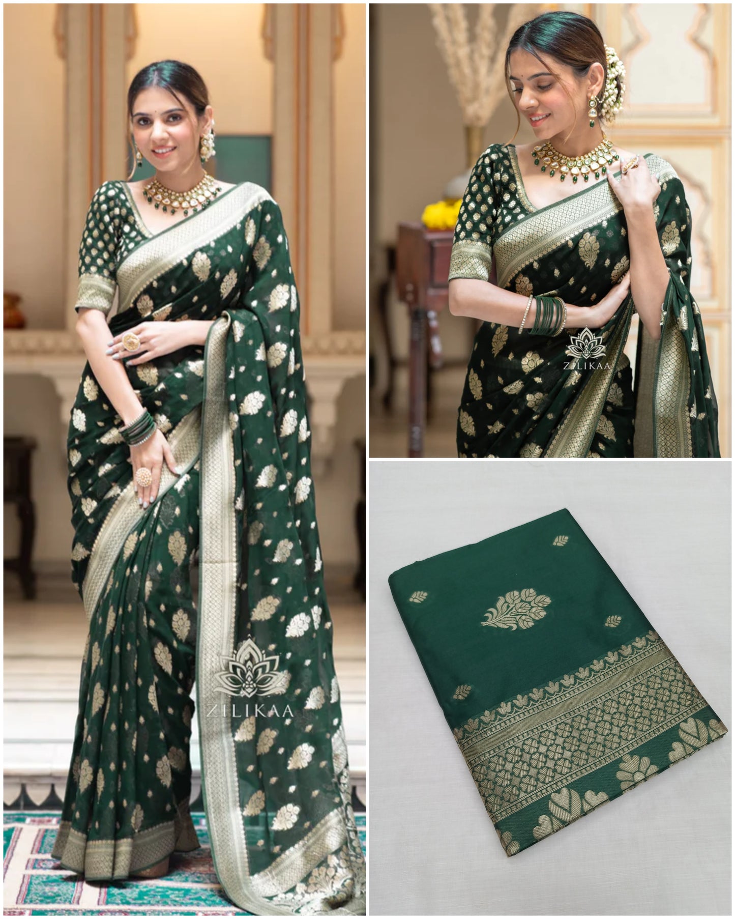 Drape And Dominate - Silk Saree with Luxe Jacquard Game-Minimum Qty -10 Pic