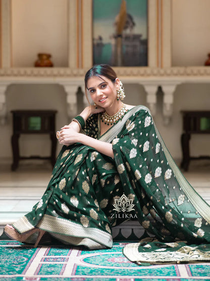 Drape And Dominate - Silk Saree with Luxe Jacquard Game-Minimum Qty -10 Pic
