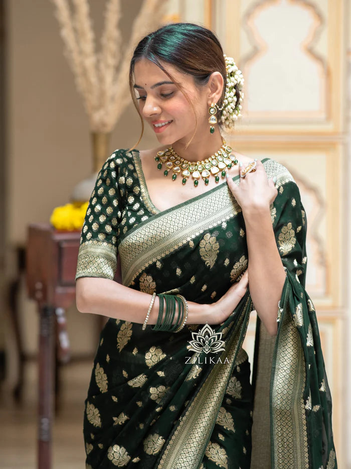 Drape And Dominate - Silk Saree with Luxe Jacquard Game-Minimum Qty -10 Pic