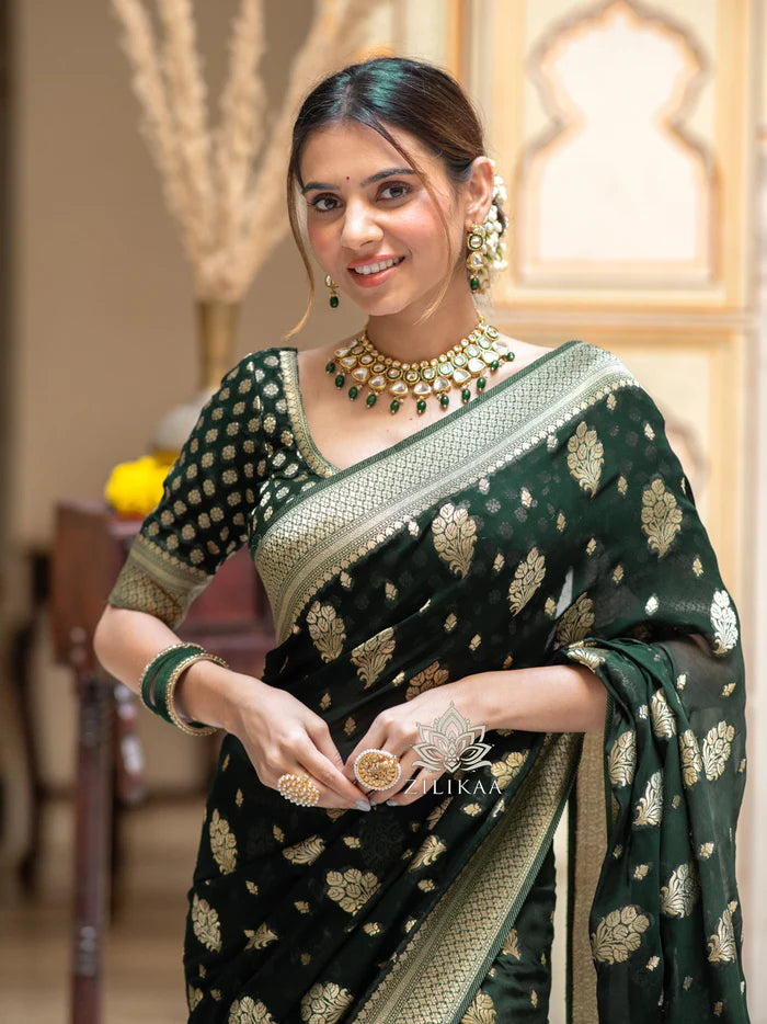 Drape And Dominate - Silk Saree with Luxe Jacquard Game-Minimum Qty -10 Pic