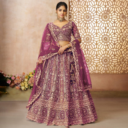 Radiant Purple Bridallehenga-Minimum Qty -10 Pic