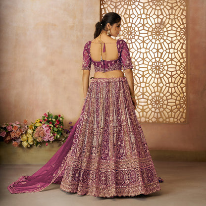 Radiant Purple Bridallehenga-Minimum Qty -10 Pic