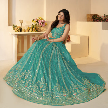 Pretty Pink Silk Intricate Paisley Motifs Traditional Embroidered  Wedding Lehenga.-Minimum Qty -10 Pic
