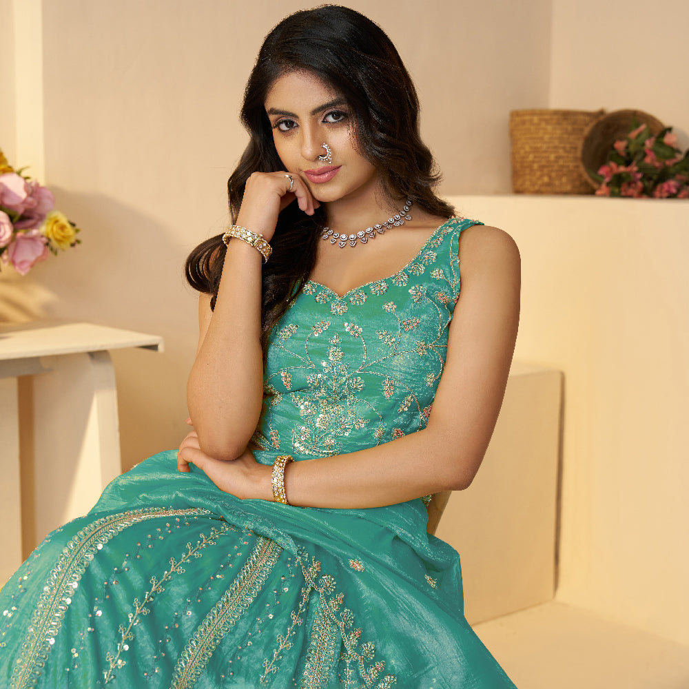 Pretty Pink Silk Intricate Paisley Motifs Traditional Embroidered  Wedding Lehenga.-Minimum Qty -10 Pic