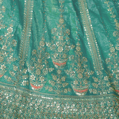 Pretty Pink Silk Intricate Paisley Motifs Traditional Embroidered  Wedding Lehenga.-Minimum Qty -10 Pic